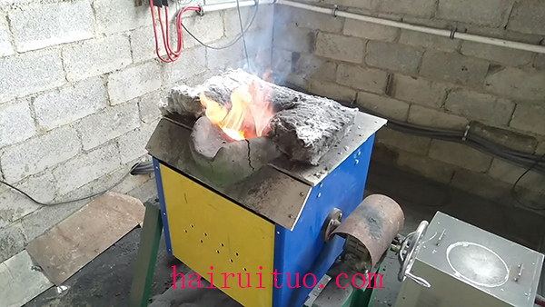 110KW中頻熔煉爐礦粉提煉合金