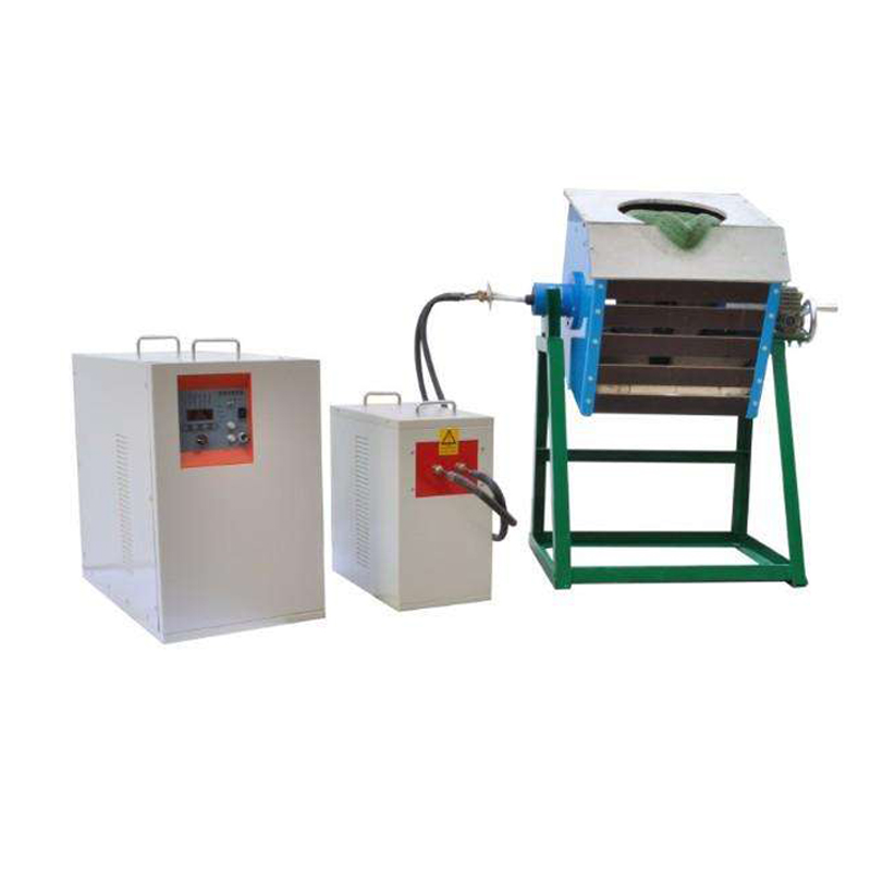 90KW中频熔银�?150KG白银熔炼�?�?sh��)动���d��式中频熔炼炉